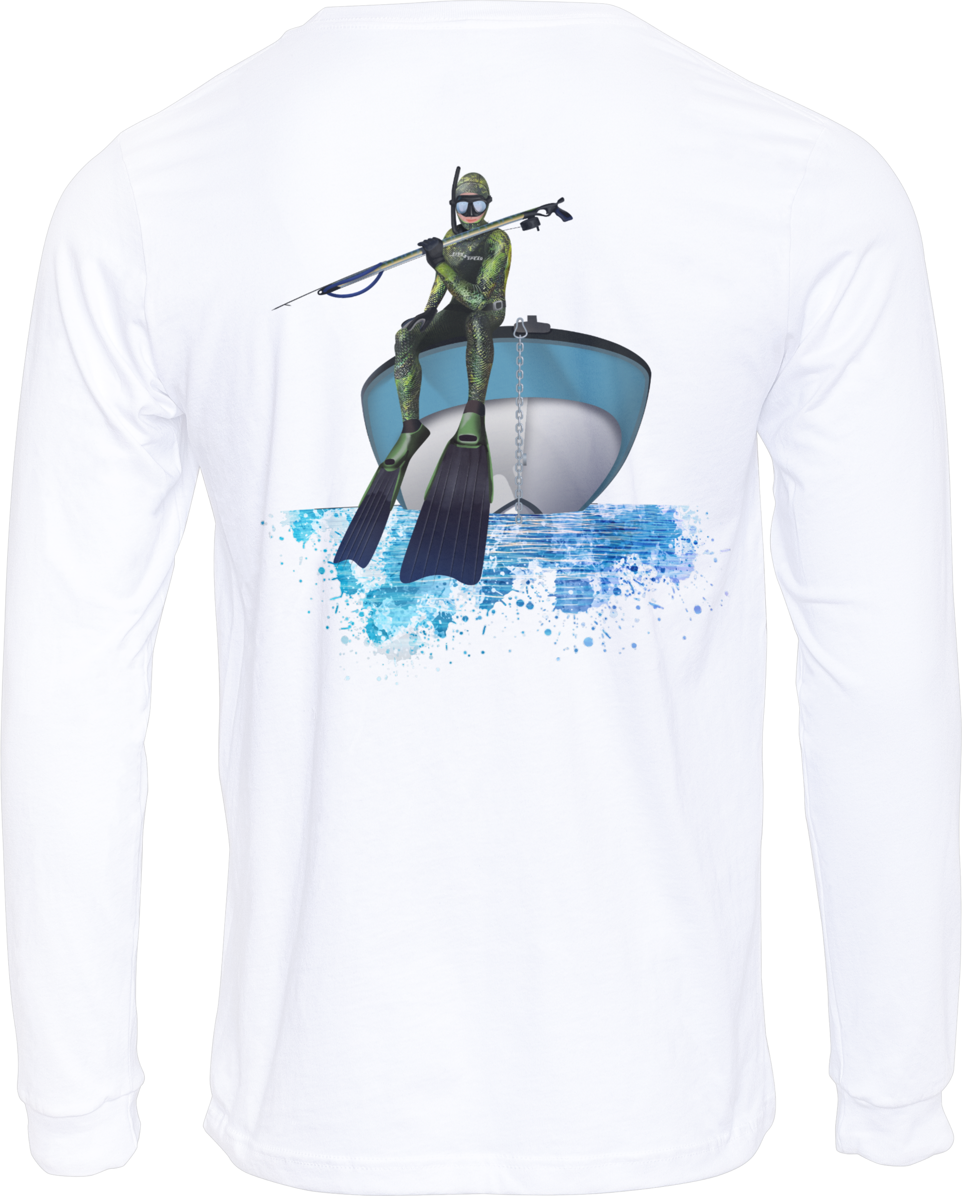 Ultimate Spearo Design Long Sleeves UV, Polyester T-shirt